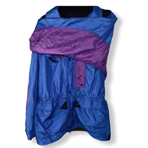 Vintage Jansport 90s Blue & Purple Nylon Jacket Y2K